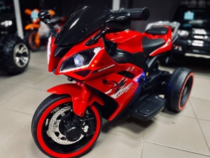 Детский электромобиль, мотоцикл Igro TD FLB-968T (красный) R - фото