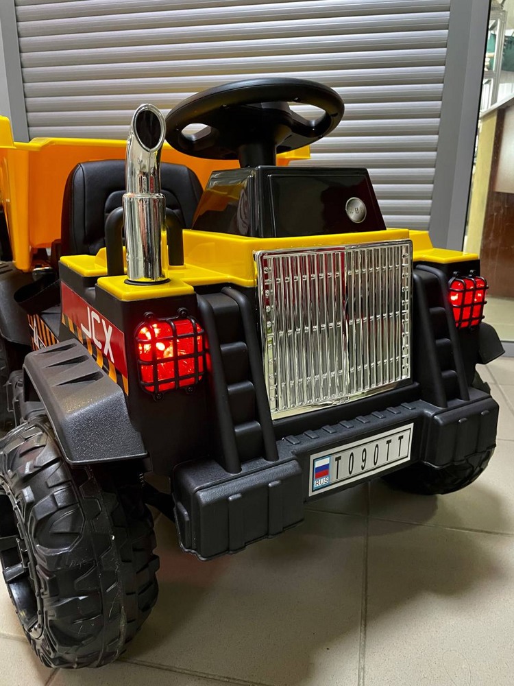 Детский электромобиль RiverToys T090TT (желтый) Камаз самосвал - фото2
