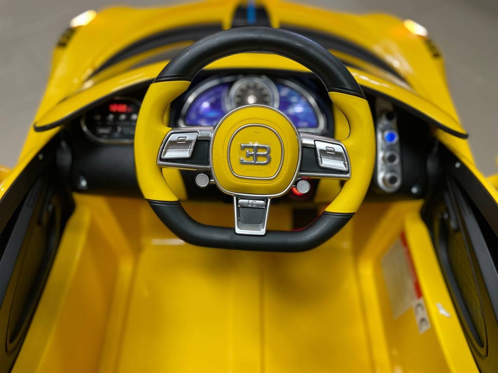 Детский электромобиль RiverToys Bugatti Divo HL338 (желтый) Лицензия - фото4