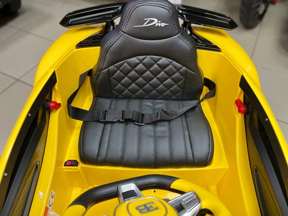 Детский электромобиль RiverToys Bugatti Divo HL338 (желтый) Лицензия - фото3
