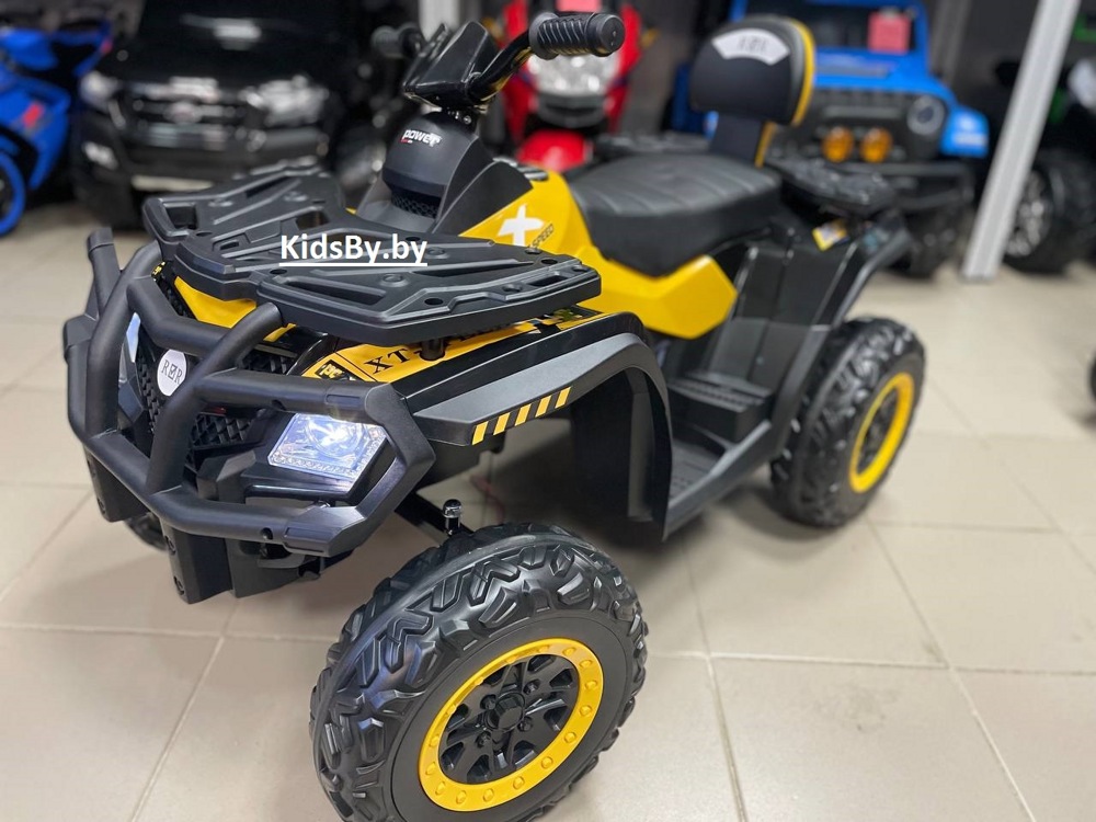 Детский электроквадроцикл RiverToys T001TT 4WD (желтый) - фото6