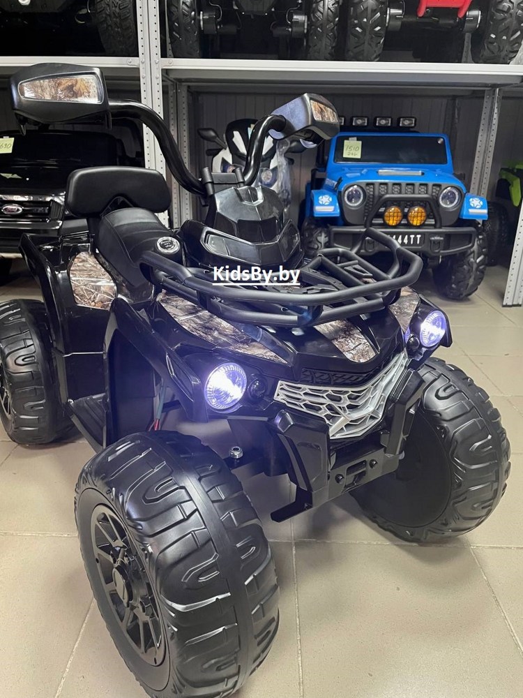 Детский электроквадроцикл RiverToys JS009 (черный камуфляж) - фото6