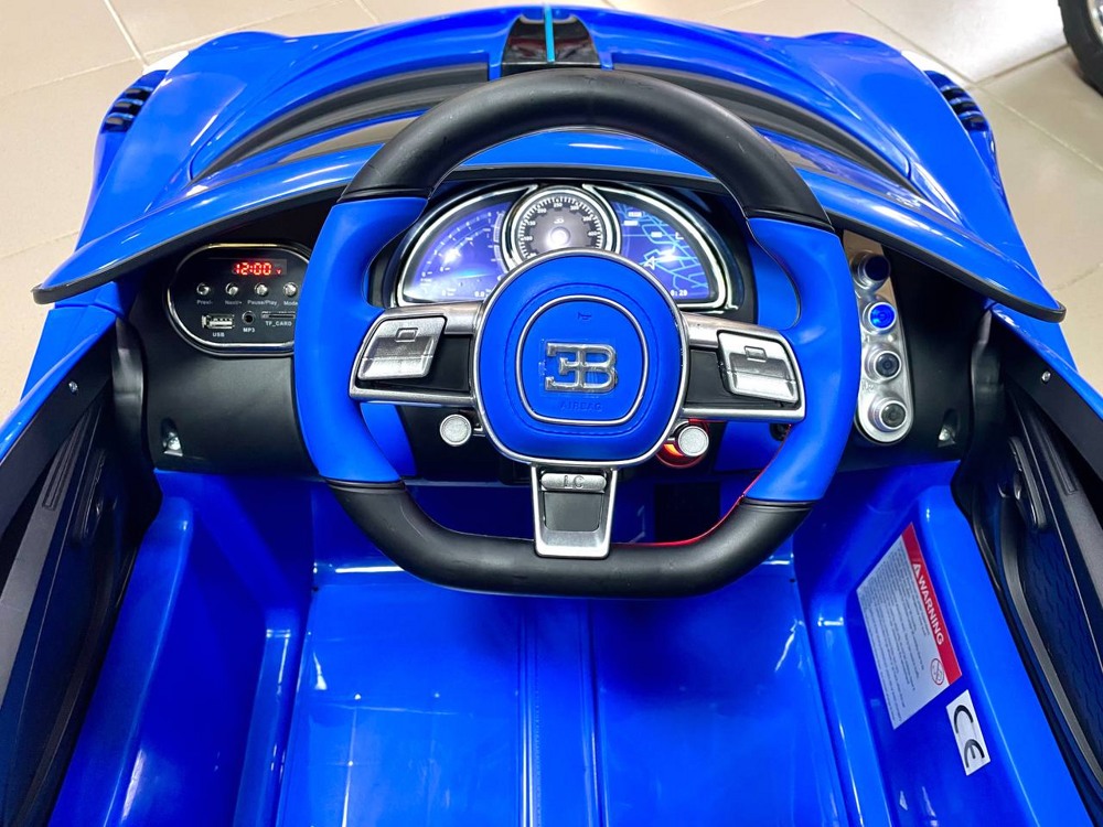 Детский электромобиль RiverToys Bugatti Divo HL338 (синий) Лицензия - фото3
