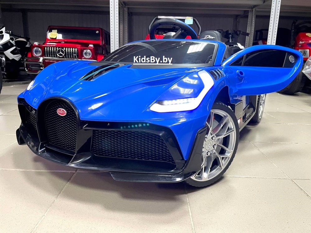 Детский электромобиль RiverToys Bugatti Divo HL338 (синий) Лицензия - фото4