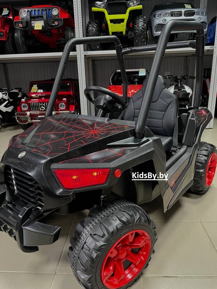 Детский электромобиль RiverToys T333TT (черный паук) полноприводный 4WD - фото