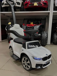 Детская машинка-каталка RiverToys BMW M5 A999MP-H (белый) Лицензия с качалкой - фото
