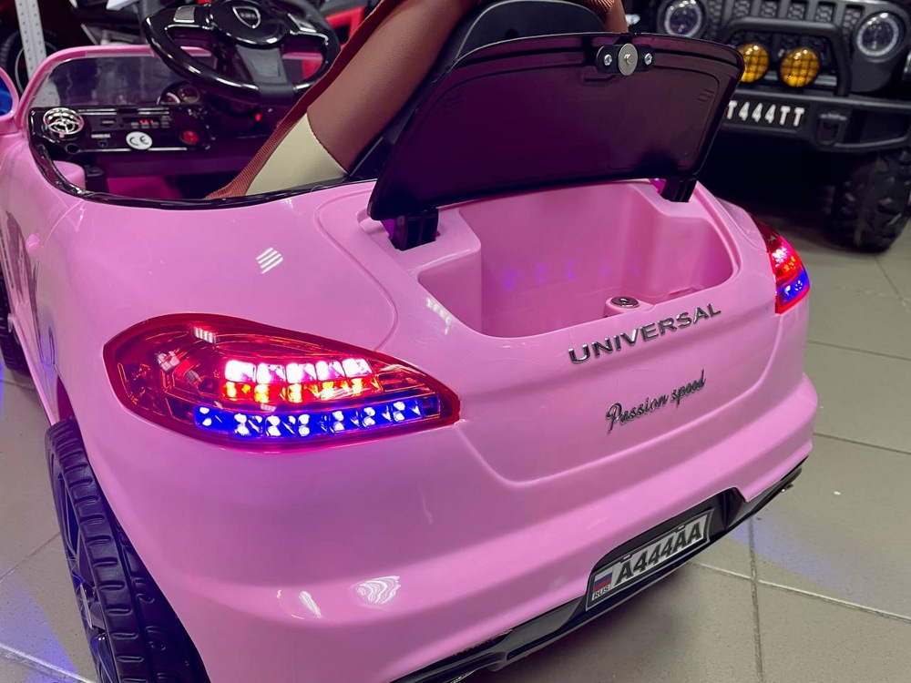 Детский электромобиль RiverToys Porsche Panamera A444AA (розовый) VIP - фото5