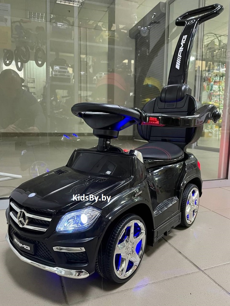 Детская машинка Каталка-качалка, толокар на аккумуляторе RiverToys Mercedes-Benz GL63 A888AA-H (черный) Лицензия
