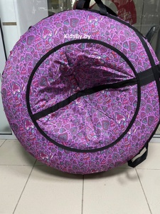 Тюбинг Emi Filini Design Lux 100 см (фиолетовые сердечки) - фото