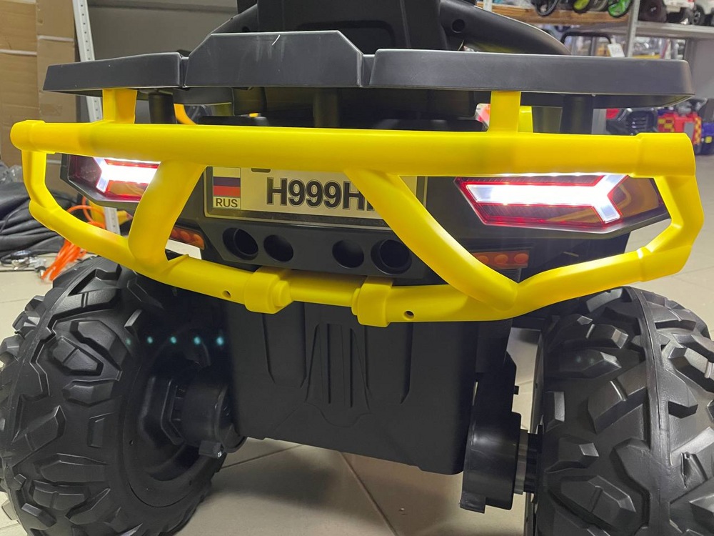 Детский электроквадроцикл RiverToys H999HH (желтый) полноприводный - фото6