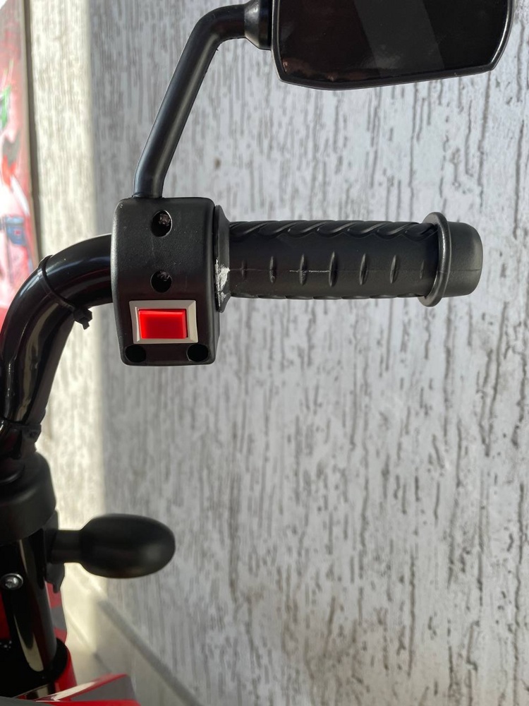 Детский электромотоцикл RiverToys P444PP-S317 (красный) - фото6