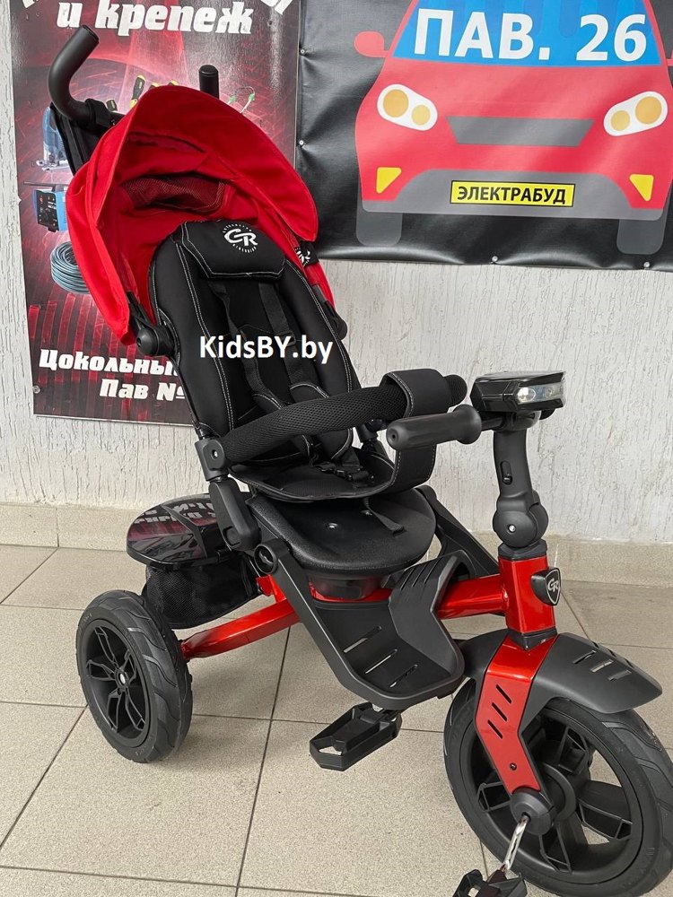 Детский трехколесный велосипед City-Ride Lunar CR-B3-10 (красный) черная рама RD - фото3
