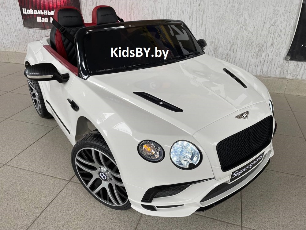 Детский электромобиль RiverToys Bentley Continental Supersports JE1155 (белый) Лицензия двухместный - фото6