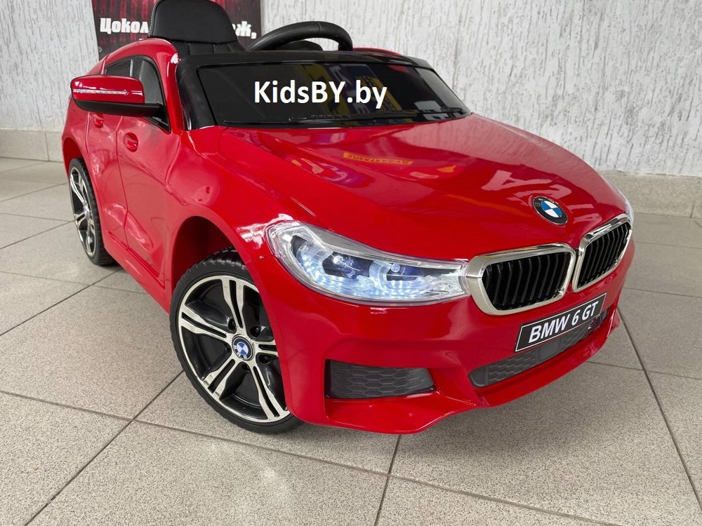Детский электромобиль RiverToys BMW6 GT JJ2164 (красный) вишневый глянец (автокраска) Лицензия - фото6
