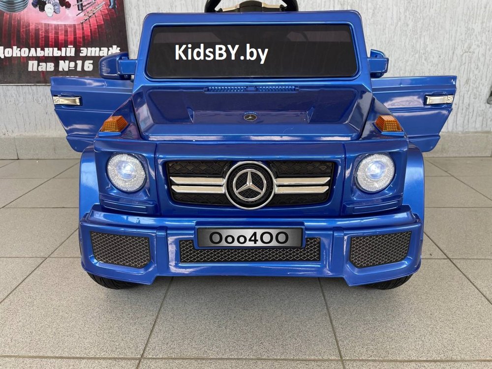 Детский электромобиль RiverToys Mercedes-Benz O004OO VIP (синий) глянец автокраска - фото2