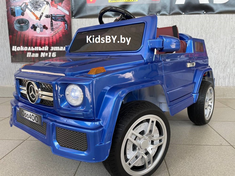Детский электромобиль RiverToys Mercedes-Benz O004OO VIP (синий) глянец автокраска