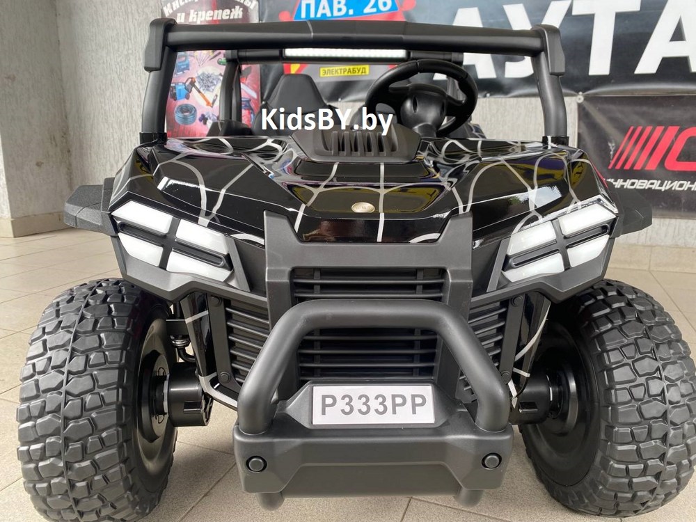 Детский электромобиль RiverToys Buggy P333PP (черный паук) Двухместный Полноприводный - фото2