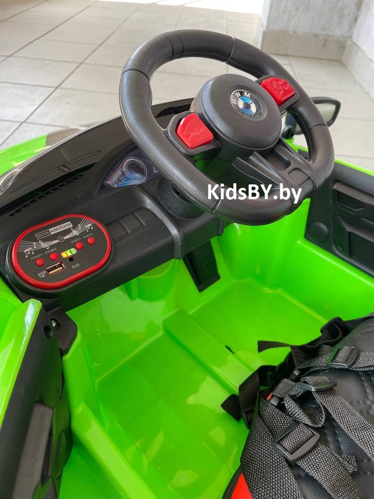 Детский электромобиль RiverToys F444FF (зеленый) BMW Режим качалки - фото6