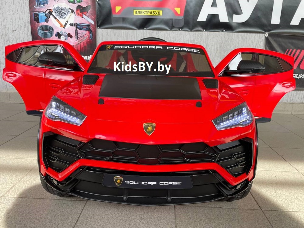Детский электромобиль RiverToys Lamborghini Urus E777EE (красный) Полноприводный - фото2