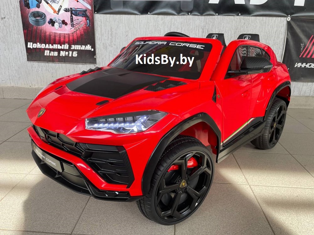 Детский электромобиль RiverToys Lamborghini Urus E777EE (красный) Полноприводный