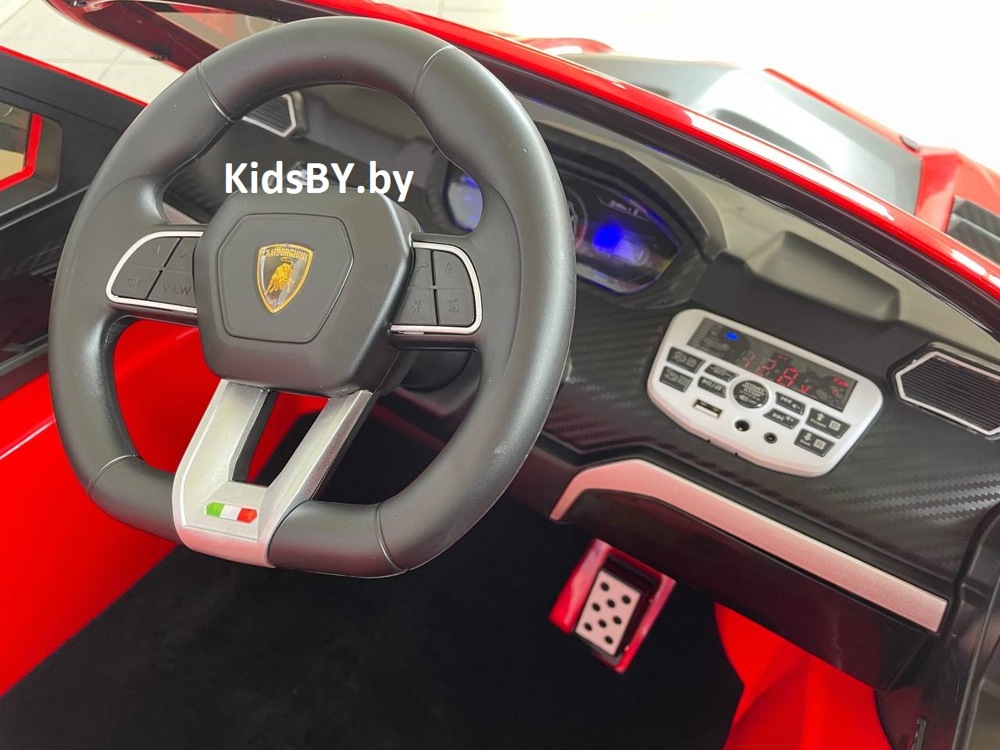 Детский электромобиль RiverToys Lamborghini Urus E777EE (красный) Полноприводный - фото3