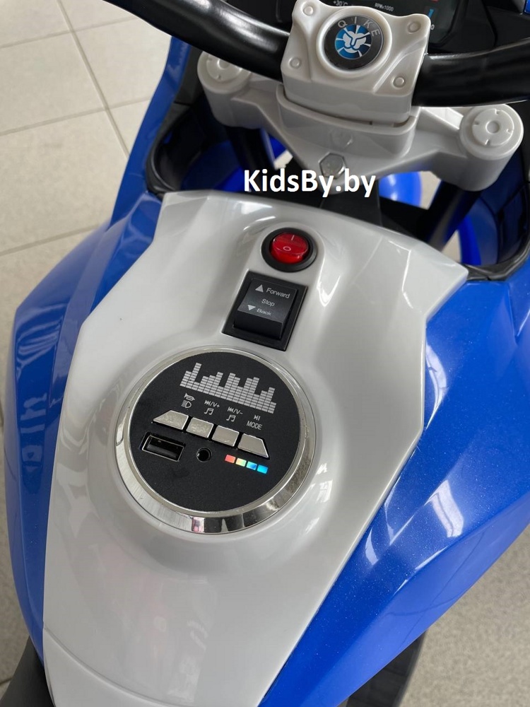 Детский электротрицикл RiverToys Z333ZZ (синий) - фото4