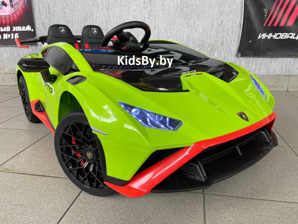 Детский электромобиль RiverToys Lamborghini Huracan STO E888EE (зеленый)