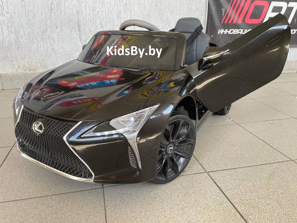Детский электромобиль RiverToys Lexus LC500 JE1618 (черный) лицензия - фото2