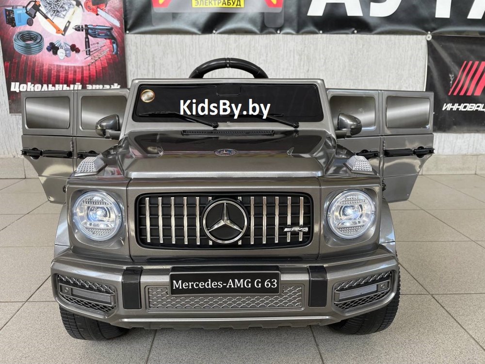 Детский электромобиль RiverToys Mercedes-Benz G63 O111OO (серый глянец) Лицензия - фото6