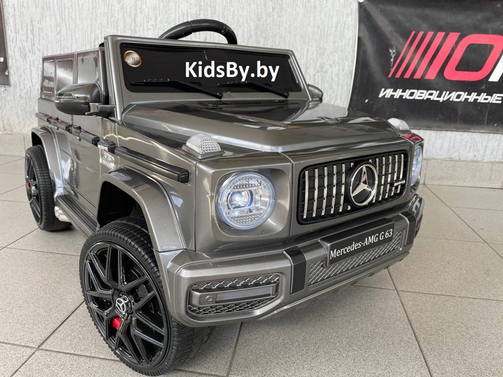 Детский электромобиль RiverToys Mercedes-Benz G63 O111OO (серый глянец) Лицензия - фото2
