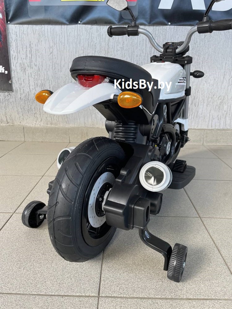 Детский электромотоцикл RiverToys Z111ZZ (белый) - фото2