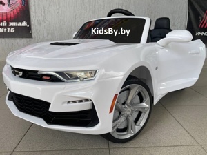 Детский электромобиль RiverToys Chevrolet Camaro 2SS HL558 (белый) Лицензия - фото