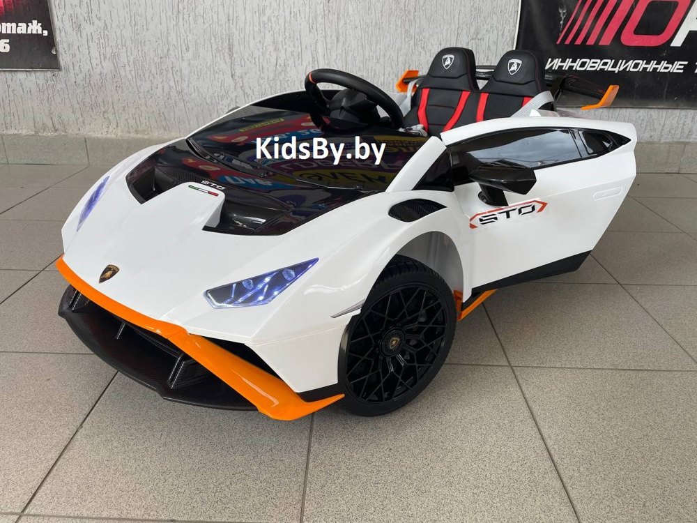 Детский электромобиль RiverToys Lamborghini Huracan STO E888EE (белый) - фото5