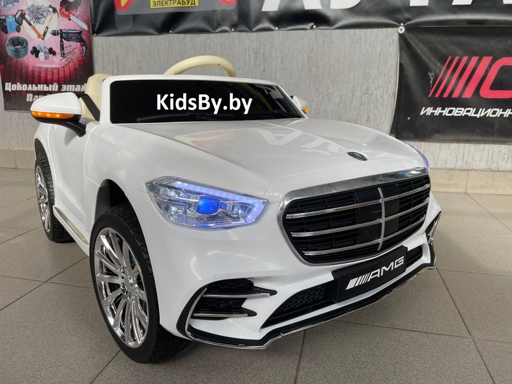 Детский электромобиль RiverToys М333БХ (белый) Mercedes Лицензия Полный привод - фото6