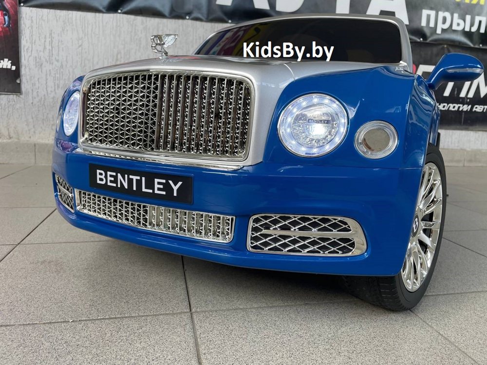 Детский электромобиль RiverToys Bentley Mulsanne JE1006 (синий) Лицензия - фото2