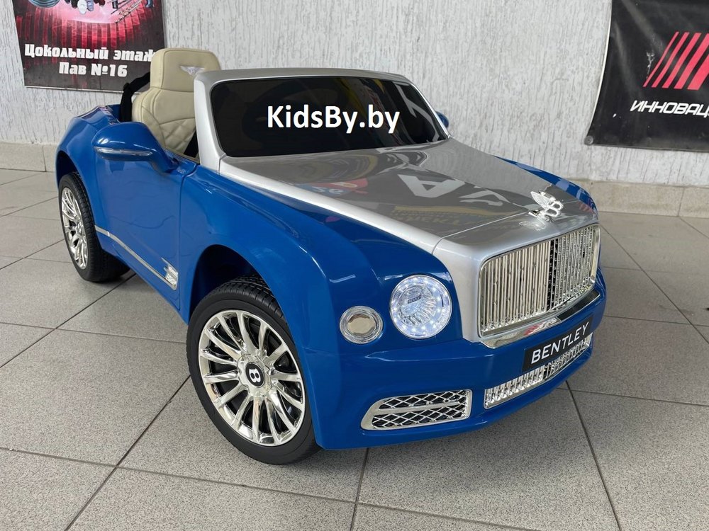 Детский электромобиль RiverToys Bentley Mulsanne JE1006 (синий) Лицензия - фото