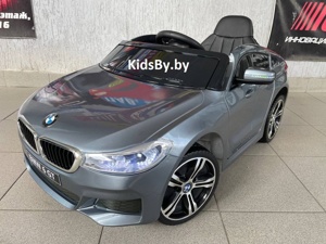 Детский электромобиль RiverToys BMW6 GT JJ2164 (серый) глянец (автокраска) Лицензия - фото