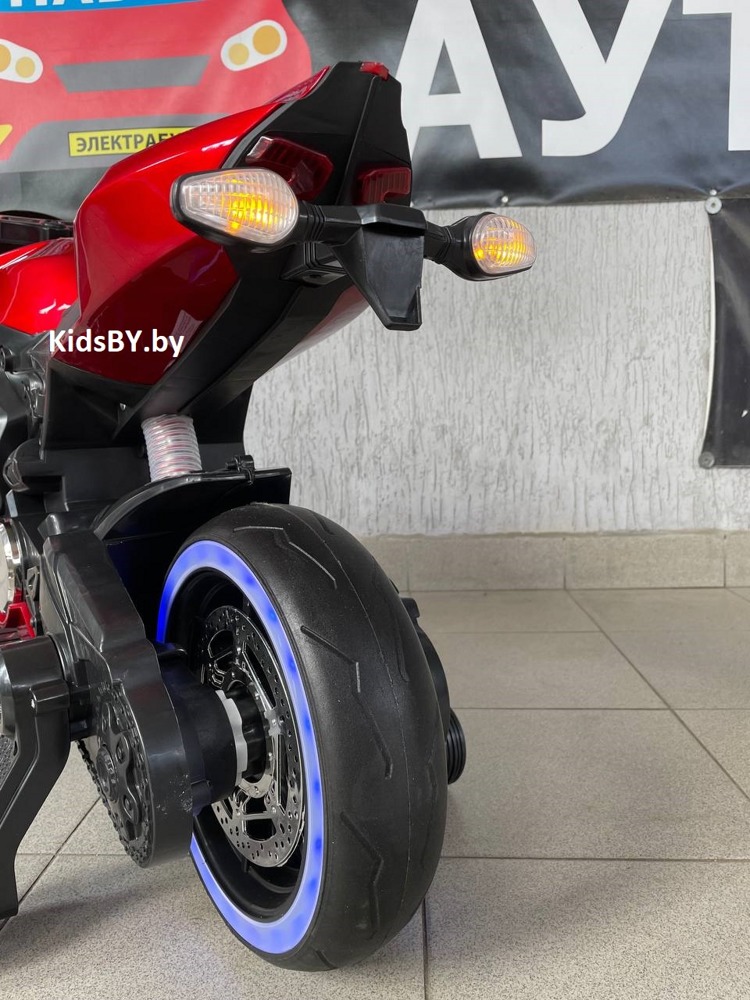 Детский электромотоцикл RiverToys X003XX (красный глянец) - фото5