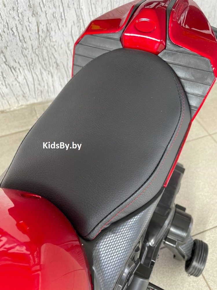 Детский электромотоцикл RiverToys X003XX (красный глянец) - фото4