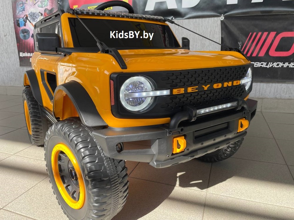 Детский электромобиль RiverToys K999AM (желтый) Полноприводный - фото6