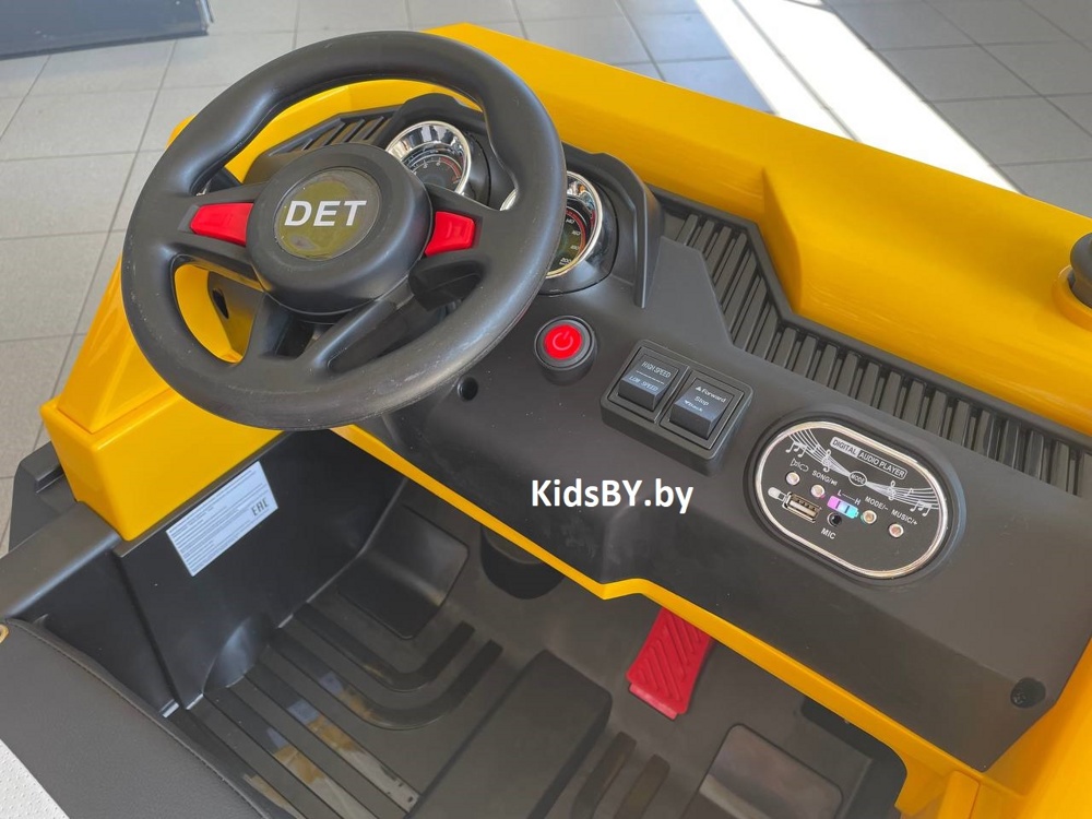 Детский электромобиль RiverToys K111AM (желтый) Двухместный, полноприводный - фото3