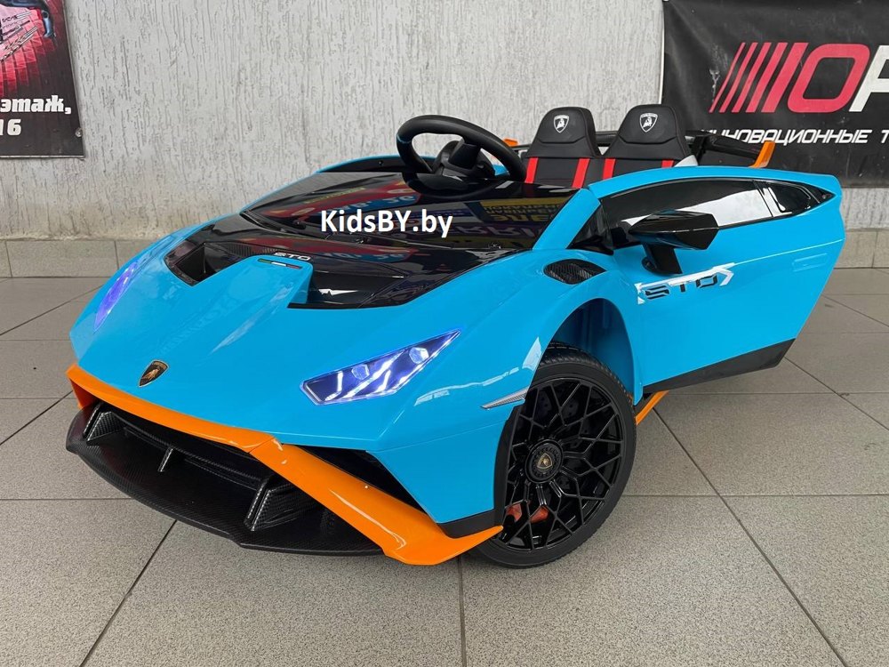 Детский электромобиль RiverToys Lamborghini Huracan STO E888EE (синий)