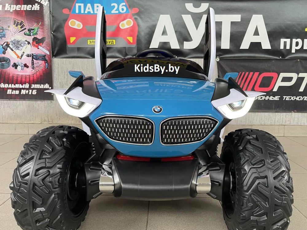 Детский электромобиль RiverToys K888AM (синий) BMW - фото3