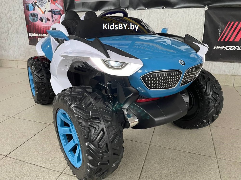 Детский электромобиль RiverToys K888AM (синий) BMW - фото2