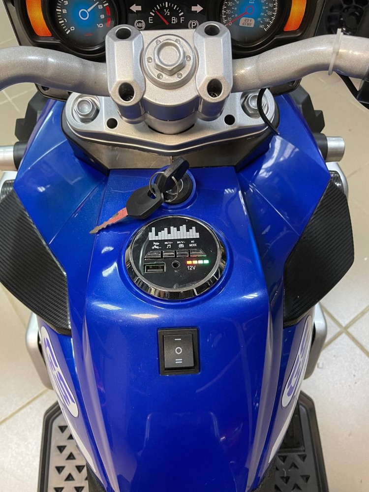 Детский электромотоцикл RiverToys М111БХ (синий) - фото3