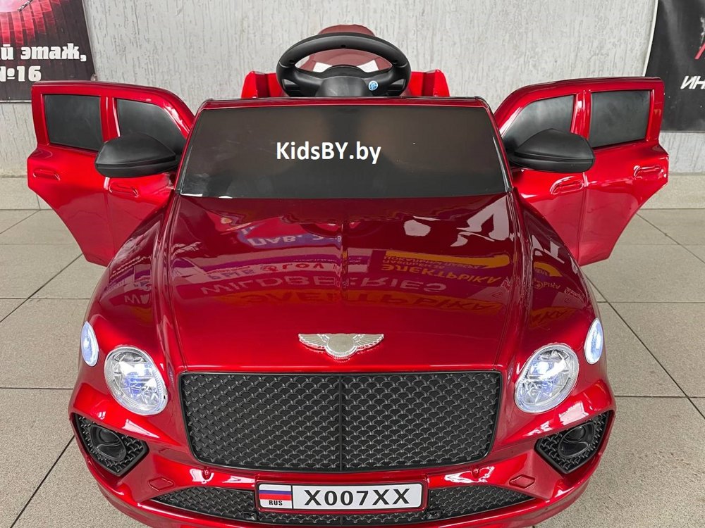 Детский электромобиль RiverToys X007XX (красный глянец) Bentley - фото2