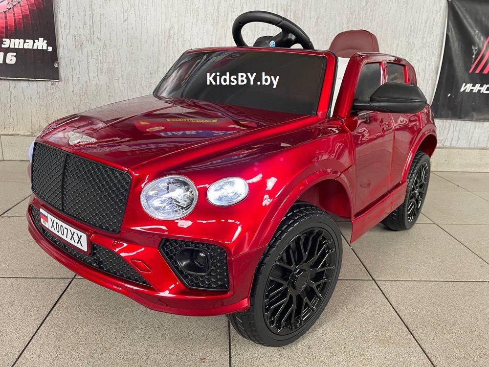 Детский электромобиль RiverToys X007XX (красный глянец) Bentley - фото6