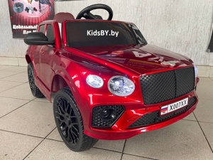 Детский электромобиль RiverToys X007XX (красный глянец) Bentley - фото