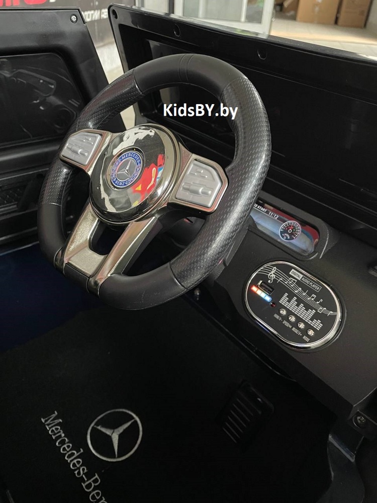 Детский электромобиль RiverToys Mercedes-AMG G63 4WD G333GG (синий глянец) Полноприводный - фото4