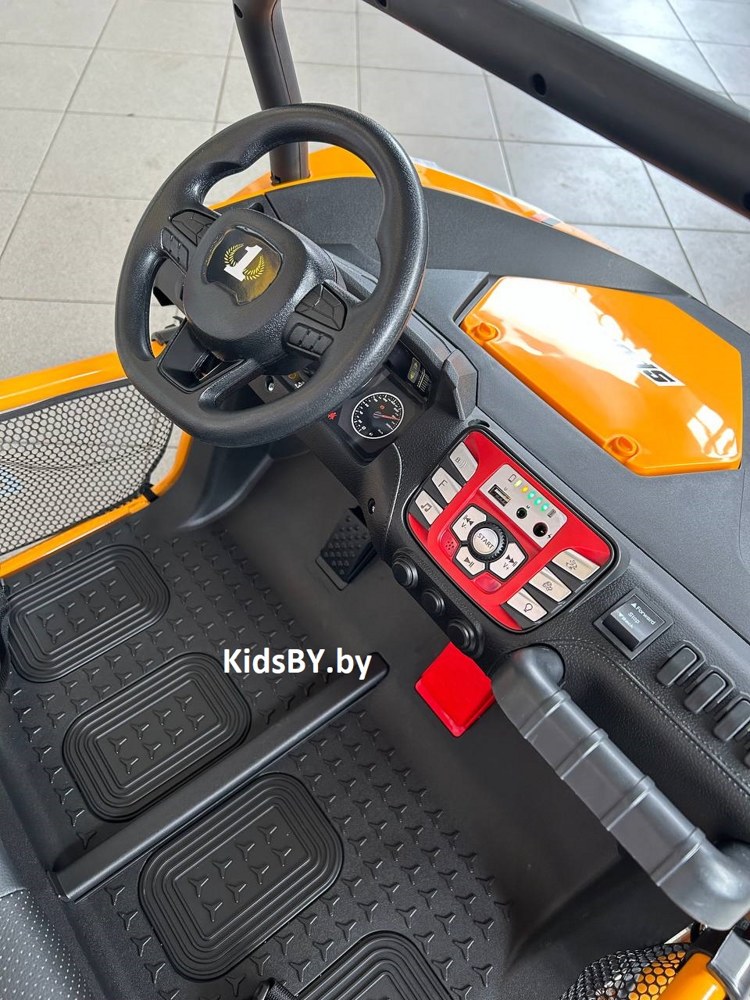 Детский электромобиль Baby Driver Buggy T111 (желтый) Двухместный - фото6